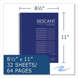Music Notebook, Medium/college Rule, Transcription Format, Blue Cover, (32) 8.5 X 11 Sheets, 24/ct, Ships In 4-6 Bus Days