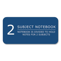 Subject Wirebound Notebook, 2-subject, Medium/college Rule, Asst Cover, (100) 11 X 9 Sheets, 24/carton, Ships In 4-6 Bus Days