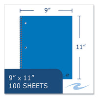 Subject Wirebound Notebook, 2-subject, Medium/college Rule, Asst Cover, (100) 11 X 9 Sheets, 24/carton, Ships In 4-6 Bus Days