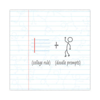 Doodlewrite Notebooks, 1-subject, Medium/college Rule, White Cover, (60) Sheets, 24/carton, Ships In 4-6 Business Days