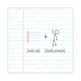 Doodlewrite Notebooks, 1-subject, Wide/legal Rule, White Cover, (50) Sheets, 24/carton, Ships In 4-6 Business Days