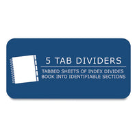 Wirebound Notebook W/tabs, 5-subject, College Rule, Randomly Asst Covers, (200) 11 X 8.5 Sheets, 12/ct, Ships In 4-6 Bus Days