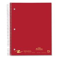 Wirebound Notebook W/tabs, 5-subject, College Rule, Randomly Asst Covers, (200) 11 X 8.5 Sheets, 12/ct, Ships In 4-6 Bus Days