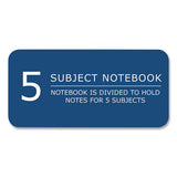 Wirebound Notebook W/tabs, 5-subject, College Rule, Randomly Asst Covers, (200) 11 X 8.5 Sheets, 12/ct, Ships In 4-6 Bus Days