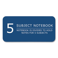 Subject Wirebound Notebook, 5-subject, Medium/college Rule, Asst Cover, (200) 11 X 9 Sheets, 12/carton, Ships In 4-6 Bus Days