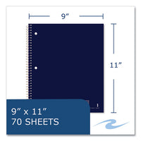 Subject Wirebound Notebook, 1-subject, Medium/college Rule, Asst Cover, (80) 11 X 9 Sheets, 24/carton, Ships In 4-6 Bus Days