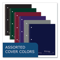 Subject Wirebound Notebook, 1-subject, Medium/college Rule, Asst Cover, (80) 11 X 9 Sheets, 24/carton, Ships In 4-6 Bus Days