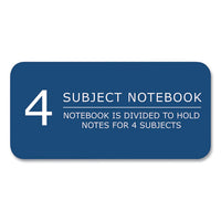 Subject Wirebound Notebook, 4-subject, Med/college Rule, Randomly Asst Cover, (200) 11x9 Sheets, 12/ct, Ships In 4-6 Bus Days
