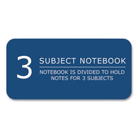 Subject Wirebound Notebook, 3-subject, Medium/college Rule, Asst Cover, (120) 11 X 9 Sheets, 24/carton, Ships In 4-6 Bus Days