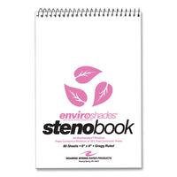 Enviroshades Steno Pad, Gregg Rule, White Cover, 80 Pink 6 X 9 Sheets, 24 Pads/carton, Ships In 4-6 Business Days