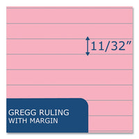 Enviroshades Steno Pad, Gregg Rule, White Cover, 80 Pink 6 X 9 Sheets, 24 Pads/carton, Ships In 4-6 Business Days