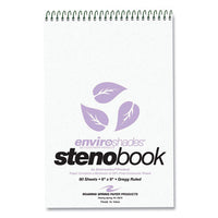Enviroshades Steno Pad, Gregg Rule, White Cover, 80 Orchid 6 X 9 Sheets, 24 Pads/carton, Ships In 4-6 Business Days
