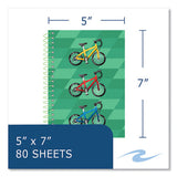 Lifenotes Wirebound Notebook, 1 Subject, Medium/college Rule, Asst Covers, (80) 7x5 Sheets, 24/ct, Ships In 4-6 Bus Days