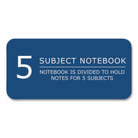 Genesis Notebook, 5-subject, Medium/college Rule, Randomly Asst Cover Color, (200) 11x9 Sheets, 12/ct, Ships In 4-6 Bus Days