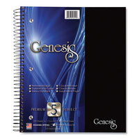 Genesis Notebook, 5-subject, Medium/college Rule, Randomly Asst Cover Color, (200) 11x9 Sheets, 12/ct, Ships In 4-6 Bus Days