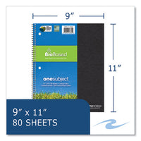 Earthtones Biobased  1 Subject Notebook, Med/college Rule, Random Asst Covers, (80) 11x9 Sheets, 24/ct, Ships In 4-6 Bus Days