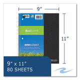 Earthtones Biobased  1 Subject Notebook, Med/college Rule, Random Asst Covers, (80) 11x9 Sheets, 24/ct, Ships In 4-6 Bus Days
