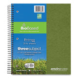 Earthtones Biobased  3 Subject Notebook, Med/college Rule, Random Asst Covers, (120) 11x9 Sheets, 24/ct,ships In 4-6 Bus Days