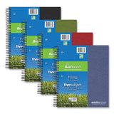 Earthtones Biobased  5 Subject Notebook, Med/college Rule, Random Asst Covers, (160) 11x9 Sheets, 12/ct,ships In 4-6 Bus Days