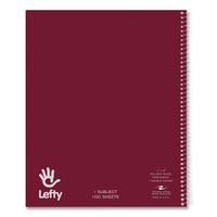 Lefty Notebook, 1 Subject, College Rule, Randomly Asst Cover Color, (100) 11 X 9 Sheets.  24/ct, Ships In 4-6 Business Days
