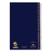 Lefty Notebook, 1-subject, Medium/college Rule, Random Asst Cover Color, (80) 8 X 5 Sheet, 24/ct, Ships In 4-6 Business Days