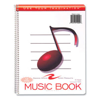 Music Notebook, Music Transcription Format, White Cover, (32) 11 X 8.5 Sheets, 24/carton, Ships In 4-6 Business Days