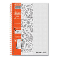 Whitelines Notebook, Dot Rule (5 Mm), Gray/orange Cover, (70) 8.25 X 5.75 Sheets, 12/carton , Ships In 4-6 Business Days