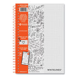 Whitelines Notebook, Dot Rule (5 Mm), Gray/orange Cover, (70) 8.25 X 5.75 Sheets, 12/carton , Ships In 4-6 Business Days