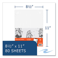 Whitelines Engineering Pad, 5 Sq/in Quadrille Rule, 80 Gray 8.5 X 11 Sheets, 24/carton, Ships In 4-6 Business Days