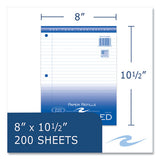 Loose Leaf Paper, 8 X 10.5, 3-hole Punched, Wide Rule, White, 200 Sheets/pack, 24 Packs/carton , Ships In 4-6 Business Days