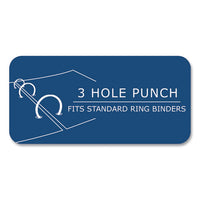 Loose Leaf Paper, 8 X 10.5, 3-hole Punched, Wide Rule, White, 150 Sheets/pack, 24 Packs/carton, Ships In 4-6 Business Days