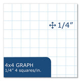 Graph Filler Paper, 3-hole, 8.5 X 11, Quadrille: 4 Sq/in, 80 Sheets/pack, 24 Packs/carton, Ships In 4-6 Business Days