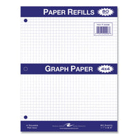 Graph Filler Paper, 3-hole, 8.5 X 11, Quadrille: 4 Sq/in, 80 Sheets/pack, 24 Packs/carton, Ships In 4-6 Business Days