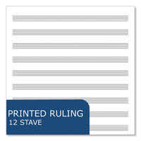 Music Filler Paper, 3-hole, 8.5 X 11, Music Transcription Format, 20 Sheets/pack, 24 Packs/carton, Ships In 4-6 Business Days