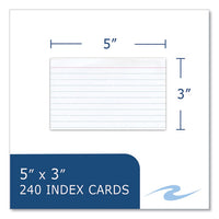 Trayed Index Cards, Narrow Rule, 3 X 5, 240 Cards/tray, 36/carton, Ships In 4-6 Business Days