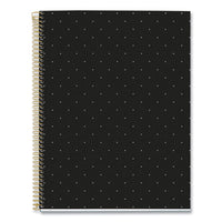 Mr M Fashion Notebook, 4-subject, Med/college Rule, Black Dots Cover, (120) 11 X 8.5 Sheets, 5/ct, Ships In 4-6 Business Days