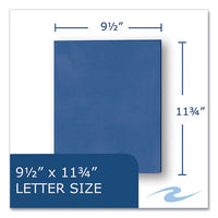 Pocket Folder, 0.5" Capacity, 11 X 8.5, Dark Blue, 25/box, 10 Boxes/carton, Ships In 4-6 Business Days