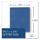 Pocket Folder, 0.5" Capacity, 11 X 8.5, Dark Blue, 25/box, 10 Boxes/carton, Ships In 4-6 Business Days