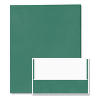 Pocket Folder, 0.5" Capacity, 11 X 8.5, Green, 25/box, 10 Boxes/carton, Ships In 4-6 Business Days