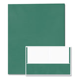 Pocket Folder, 0.5" Capacity, 11 X 8.5, Green, 25/box, 10 Boxes/carton, Ships In 4-6 Business Days