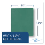 Pocket Folder, 0.5" Capacity, 11 X 8.5, Green, 25/box, 10 Boxes/carton, Ships In 4-6 Business Days