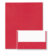 Pocket Folder, 0.5" Capacity, 11 X 8.5, Red, 25/box, 10 Boxes/carton, Ships In 4-6 Business Days
