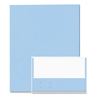 Pocket Folder, 0.5" Capacity, 11 X 8.5, Light Blue, 25/box, 10 Boxes/carton, Ships In 4-6 Business Days