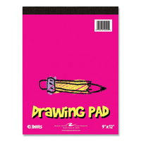 Kids Drawing Pad, 40 White 9 X 12 Sheets, 12/carton, Ships In 4-6 Business Days