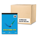 Kids Art Watercolor Notepad, 25 White 9 X 12 Sheets, 24/carton, Ships In 4-6 Business Days