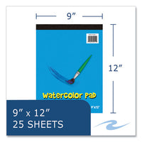 Kids Art Watercolor Notepad, 25 White 9 X 12 Sheets, 24/carton, Ships In 4-6 Business Days