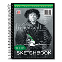 Sketch Book, 60-lb Drawing Paper Stock, Rembrandt Photography Cover, (100) 11 X 8.5 Sheets,12/ct, Ships In 4-6 Business Days