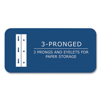 Pocket Folder With 3 Fasteners, 0.5" Capacity, 11 X 8.5, Dark Blue, 25/box, 10 Boxes/carton, Ships In 4-6 Business Days