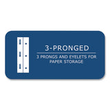 Pocket Folder With 3 Fasteners, 0.5" Capacity, 11 X 8.5, Dark Blue, 25/box, 10 Boxes/carton, Ships In 4-6 Business Days