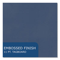 Pocket Folder With 3 Fasteners, 0.5" Capacity, 11 X 8.5, Dark Blue, 25/box, 10 Boxes/carton, Ships In 4-6 Business Days